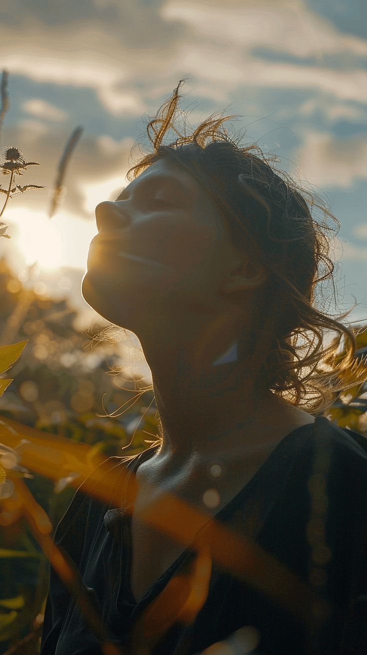 Highly sensitive person practicing emotional resilience in nature through grounding rituals